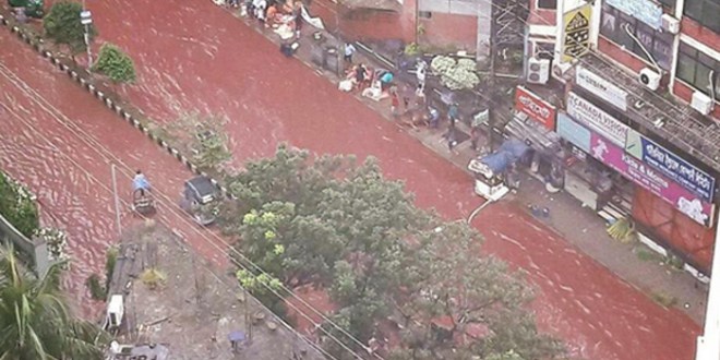 Blood River in Dhaka